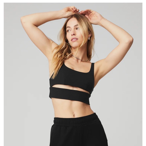 Alo Black slit bra - Picture 1 of 11